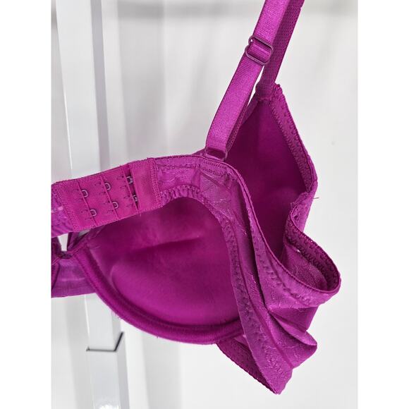 Vintage Y2K Simply Basic Womens Sz 36C Padded Push Up Bra Purple NEW - Picture 4 of 5